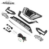 BUFEETERS Front Upper Lower Grille/Grill Trim/Fog Lamp Kit Fit For 2017 2018 2019 2020 Nissan Rogue,Factory Style,Chrome&Black&Silver