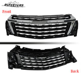 BUFEETERS  Front Bumper Upper Grille Fit For 2022 2023 Chevy Chevrolet Traverse,Horizontal Billet Style,Chrome&Black