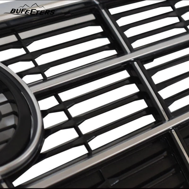 BUFEETERS  Front Bumper Upper Grille Fit For 2014 2015 2016 2017 2018 2019 Cadillac CTS,Factory Style,Nickle Pearl Chrome