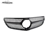 BUFEETERS  Front Bumper Upper Grille Fit For 2014 2015 2016 2017 Mercedes Benz W207 E-CLASS Coupe Facelift,Diamond Style,Black