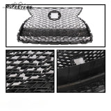 BUFEETERS  Front Upper Grille Assembly Fit For 2020 2021 2022 Lexus RX350 RX450h F Sport,Mesh Style,Chrome&Gray