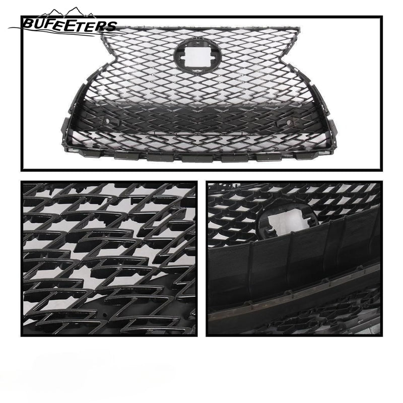 BUFEETERS  Front Upper Grille Assembly Fit For 2020 2021 2022 Lexus RX350 RX450h F Sport,Mesh Style,Chrome&Gray