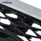 BUFEETERS  Front Bumper Upper Grille W/ Bumper Lower Trim Fit For 2015 2016 2017 INFINITI QX80,Factory Style,Chrome&Black