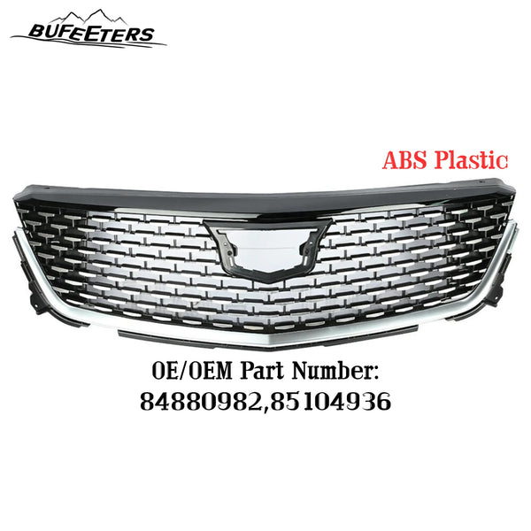 BUFEETERS  Front Bumper Upper Grille Assembly Fit For 2020 2021 2022 Cadillac CT4,Mesh Style,Chrome&Black