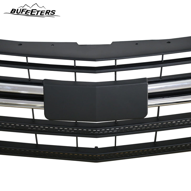 BUFEETERS Front Bumper Upper Grille Fit For 2018 2019 2020 2021 Chevy Chevrolet Traverse,Mesh Style,Chrome&Black