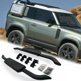 BUFEETERS  Running Board Nerf Bar Side Step Fit For Land Rover Defender 90 2Door 2020 2021 2022 2023,Black