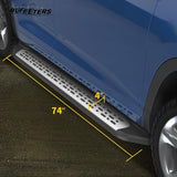 BUFEETERS  Side Step Running Board Nerf Bar Fit For 2014 2015 2016 2017 2018 2019 Toyota Highlander,Factory Style,Black&Silver