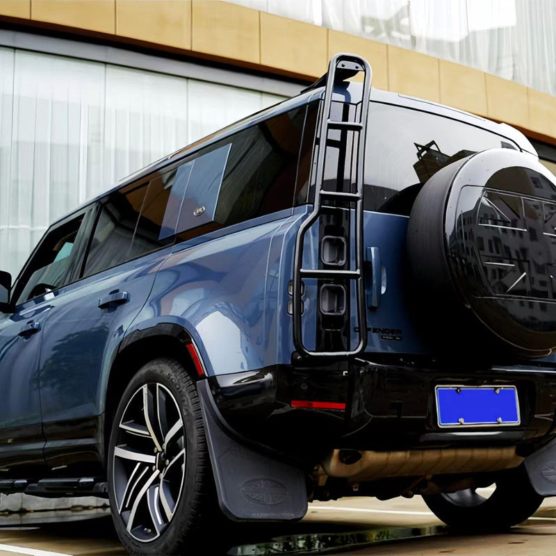 BUFEETERS  Black Rear Access Ladder Step Roof Rack Fit For 2020-2024  Land Rover Defender 90 110 130
