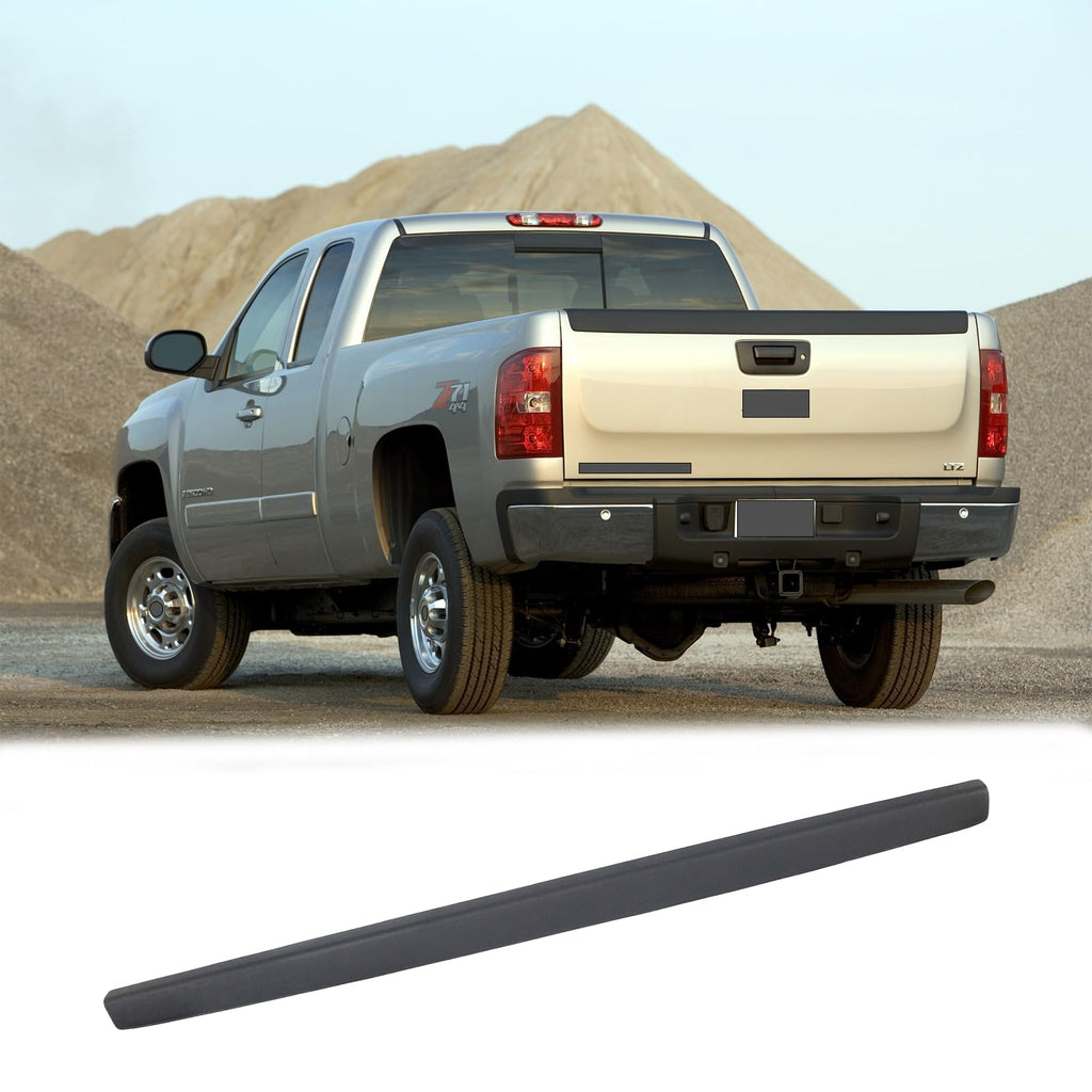 BUFEETERS Tailgate Molding Spoiler Cap Fit For 1999 2000 2001 2002 2003 2004 2005 2006 2007 Silverado GMC Sierra 1500,Factory Style,Textured Black