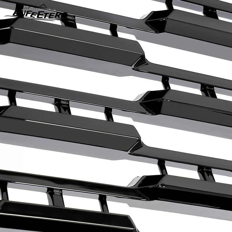 BUFEETERS   Front Bumper Grille Grill Fit For 2015 2016 2017 2018 2019 2020 GMC Yukon/Yukon XL,Denali Style,Gloss Black
