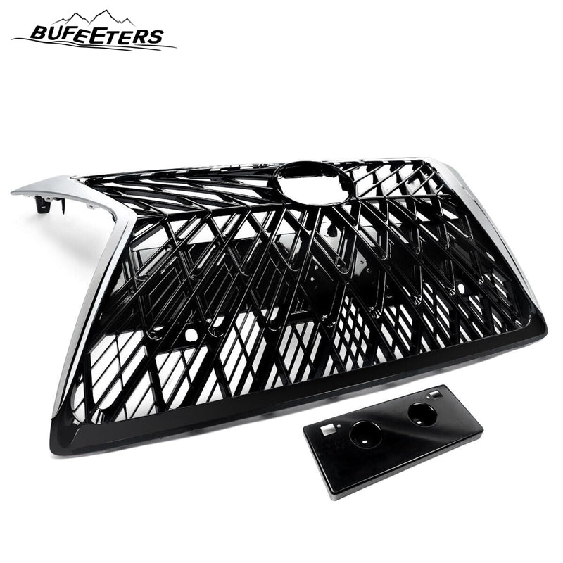 BUFEETERS Front Upper Grille Fit For 2014 2015 2016 2017 2018 2019 2020 2021 2022 LEXUS GX460,Factory Style,Chrome&Black