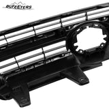 BUFEETERS Front Upper and Lower Grille Fit For 2017 2018 2019 Toyota Highlander,Factory Style,Gloss Black