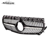 BUFEETERS Front Upper Grille W/o Camera Hole Fit For 2013 2014 2015 2016 Benz C117 W117 CLA-CLASS CLA180 200 250 45 AMG,Diamond Style,Chrome&Black