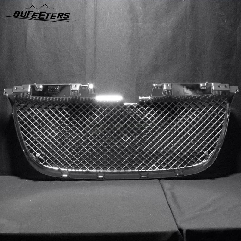 BUFEETERS Front Upper Grille Luxury Mesh Fit For 2007 2008 2009 2010 2011 2012 2013 2014 GMC Yukon/Yukon XL,Mesh Style,Chrome