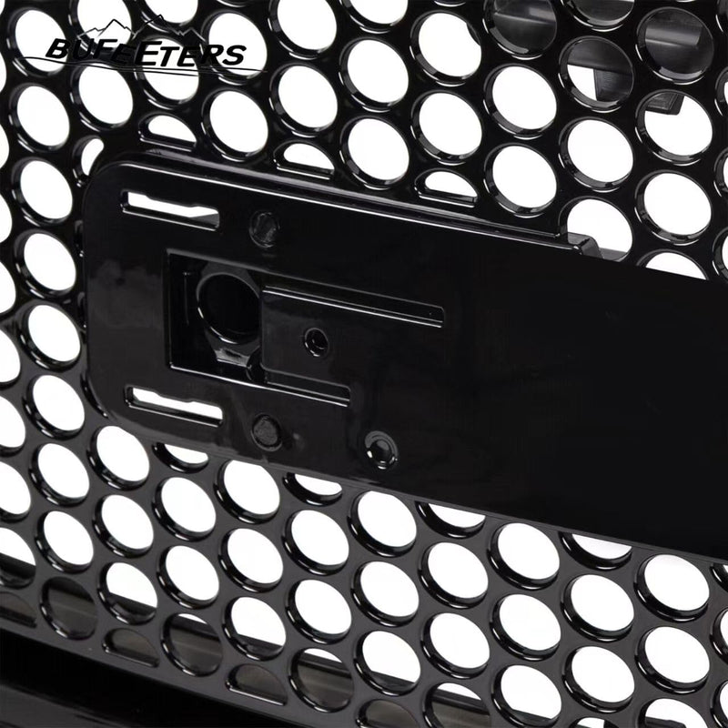 BUFEETERS Front Bumper Upper Grille Fit For 2007 2008 2009 2010 2011 2012 2013 GMC Sierra 1500,Denali Style,Gloss Black