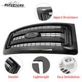BUFEETERS  Front Upper Grille Fit For 2009 2010 2011 2012 2013 2014 Ford F150 F-150,XLT Style,Gloss Black