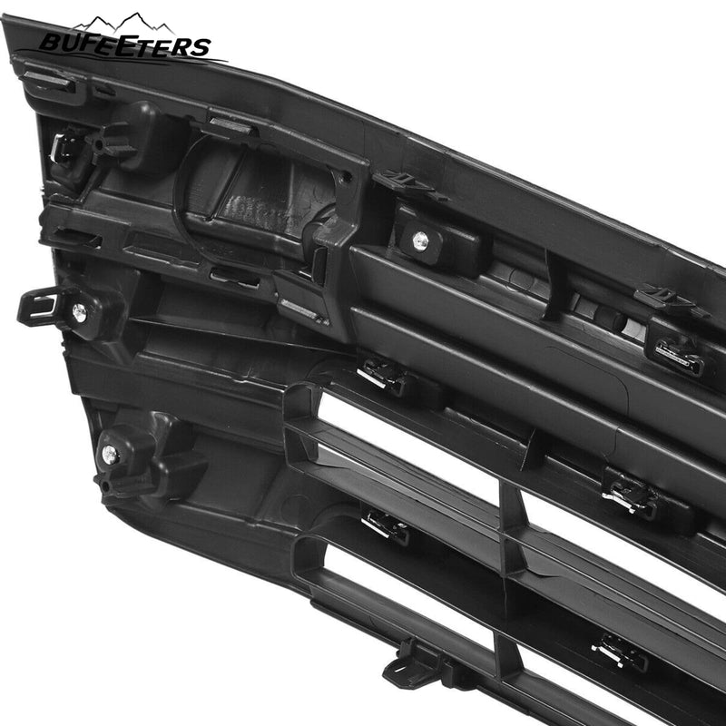 BUFEETERS Front Bumper Upper + Lower Grille w/Camera Hole Fit For 2017 2018 2019 Toyota Highlander,Factory Style,Chrome&Black