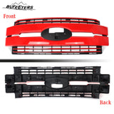 BUFEETERS Front Bumper Upper Grille Fit For 2017 2018 2019 F-250 F-350 F-450 F-550 Super Duty,
Lariat Style,Race Red&Matte Black