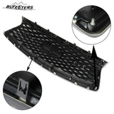 BUFEETERS   Front Bumper Upper Lower Grille Fog Light Bezels Cover Fit For 2018 2019 2020 2021 2022 INFINITI Q50 Sport,Mesh Style,Gloss Black