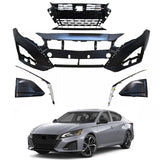 BUFEETERS  6PCS Front Bumper Grill Fog Covers Trims Fit For 2023 2024 2025 Nissan Altima SR,Factory Style,Chrome&Black