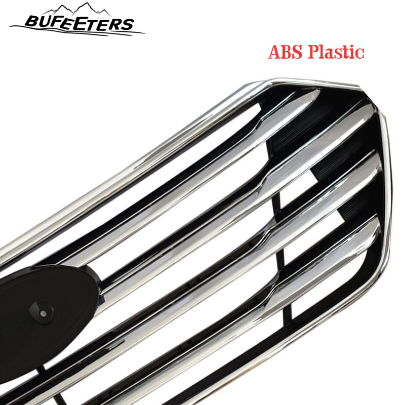 BUFEETERS    Front Bumper Upper Grille Fit For 2013 2014 2015 2016 Hyundai Santa Fe GLS Limited 3.3L 7 Seat,Factory Style,Chrome&Black