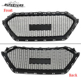 BUFEETERS     Front Bumper Hood Grille Fit For 2017 2018 Hyundai Elantra Sedan,Honeycomb Style,Matte Black