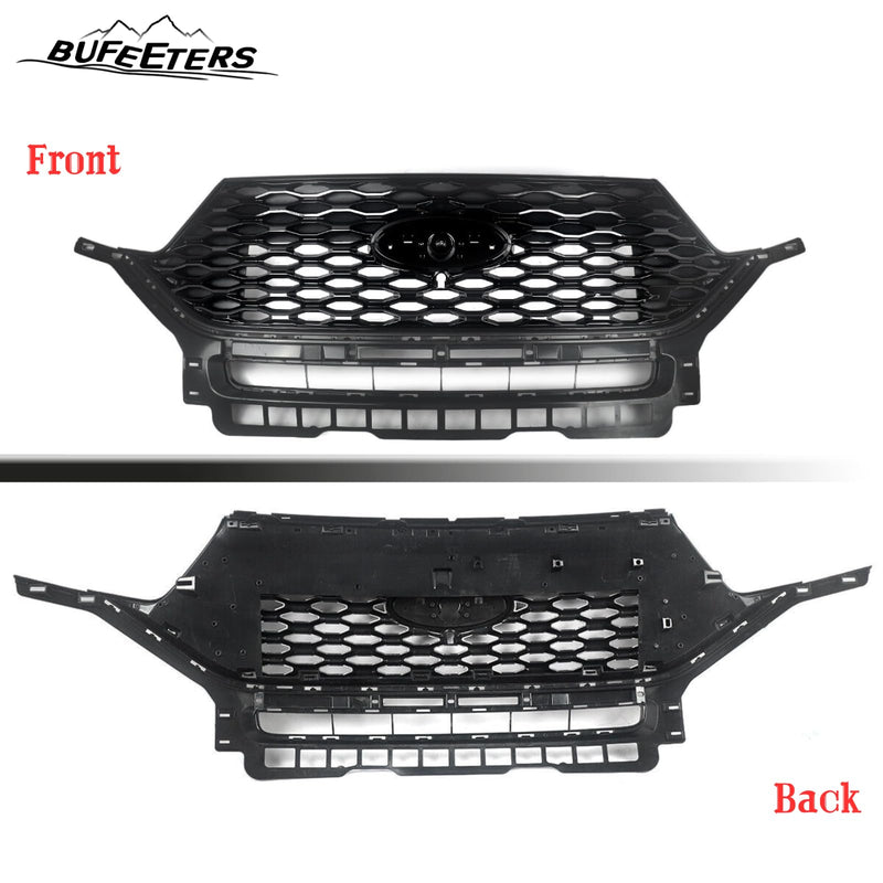 BUFEETERS Front Bumper Upper Grille Grill Fit For Ford Explorer ST 2020 2021 2022,Honeycomb/ST Style,Gloss Black