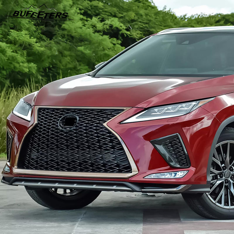 BUFEETERS  Front Upper Grille Without Camera Hole Fit For 2020 2021 2022 Lexus RX350 RX450h RX450hL F Sport,Factory Style,Chrome&Black