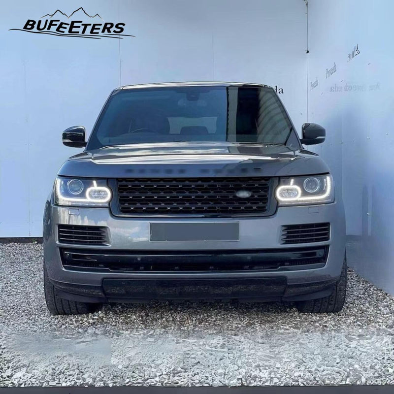 BUFEETERS  Front Grille Mesh Side Vent Body Trim Fit For 2014 2015 2016 2017 Land Rover Range Rover,Mesh Style,Gloss Black