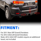 BUFEETERS Steel Rear Class 4 Trailer Hitch 2" Receiver Hitch Bezel Fit For 2011-2022 Jeep Grand Cherokee