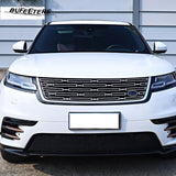 BUFEETERS Front Bumper Upper Grille Fit For 2017 2018 2019 2020 2021 2022 2023 2024 Range Rover Velar,Mesh Style,Black&Silver