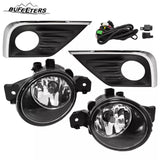 BUFEETERS Front Bumper Lower Grille & Fog light W/Bezel+Switch Fit For 2016 2017 2018 Nissan Altima,Mesh Style,Chrome&Black