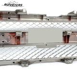 BUFEETERS Front Upper Chrome Grille w/ Chrome Insert Fit For 2007 2008 2009 2010 2011 2012 2013 Chevy Silverado 1500,Mesh Insert Style,Chrome&Silver