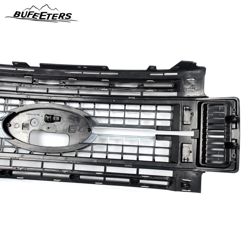 BUFEETERS Front Bumper Upper Grille Fit For 2017 2018 2019 F-250 F-350 F-450 F-550 Super Duty,Platinum Style,Oxford White&Matte Black