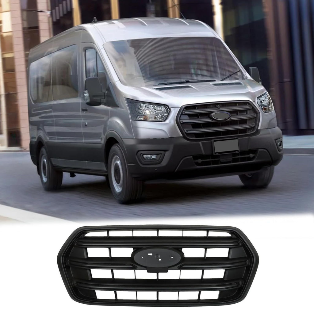 BUFEETERS Front Upper Grille Fit For 2020 2021 2022 Ford Transit T150 T250 T350,Factory Style,Matte Black