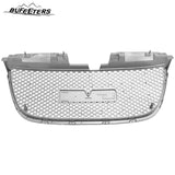 BUFEETERS Front Bumper Upper Grille Fit For 2007 2008 2009 2010 2011 2012 2013 2014 GMC Yukon/Yukon XL 1500 2500,Honeycomb Style,Chrome