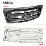 BUFEETERS  Front Upper Grille Fit For 2009 2010 2011 2012 2013 2014 Ford F150 F-150,XLT Style,Gloss Black