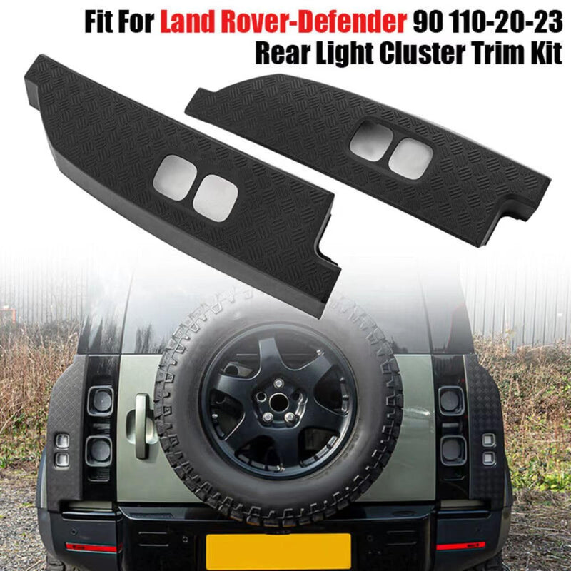 BUFEETERS Rear Tail Light Cover Fit For 2020 2021 2022 2023 Land Rover Defender 90 110 ,Matte Black