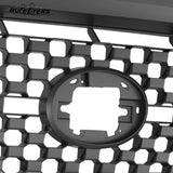 BUFEETERS 2PCS Front Grille&Hood Bulge Molding Fit For 2014 2015 2016 2017 2018 2019 2020 Toyota Tundra,Mesh Style,Matte Black
