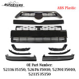 BUFEETERS  9PCS Front Bumper Grille Assembly Body Kits Fit For 2014 2015 2016 2017 2018 2019 2020 Toyota 4Runner Limited,Factory Style,Black