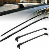 BUFEETERS 4Pcs Roof Rack Cross Bars + Side Rails Luggage Carrier Fit For 2012 2013 2014 2015 2016 Honda CRV CR-V,Factory Style,Black