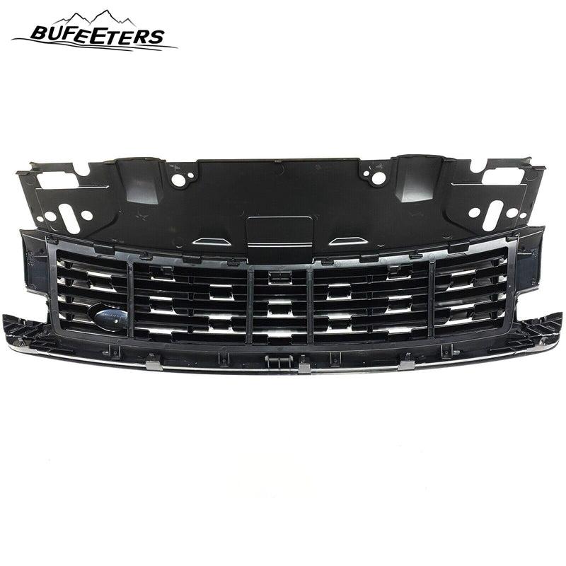 BUFEETERS Front Bumper Upper Grille Fit For 2023 2024 Land Rover Range Rover Vogue L405,Mesh Style,Black&Silver