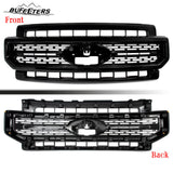 BUFEETERS Front Bumper Upper Grille Fit For 2020 2021 2022 F-250 F-350 F-450 F-550 Super Duty,Lariat Sport Style,Gloss Black