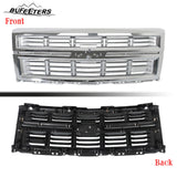 BUFEETERS Front Bumper Upper Chrome Grille Fit For 2014 2015 Chevy Silverado 1500