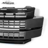 BUFEETERS Front Bumper Upper Grille Fit For 2017 2018 2019 F-250 F-350 F-450 F-550 Super Duty,Platinum Style,J7 Magnetic Metallic&Matte Black
