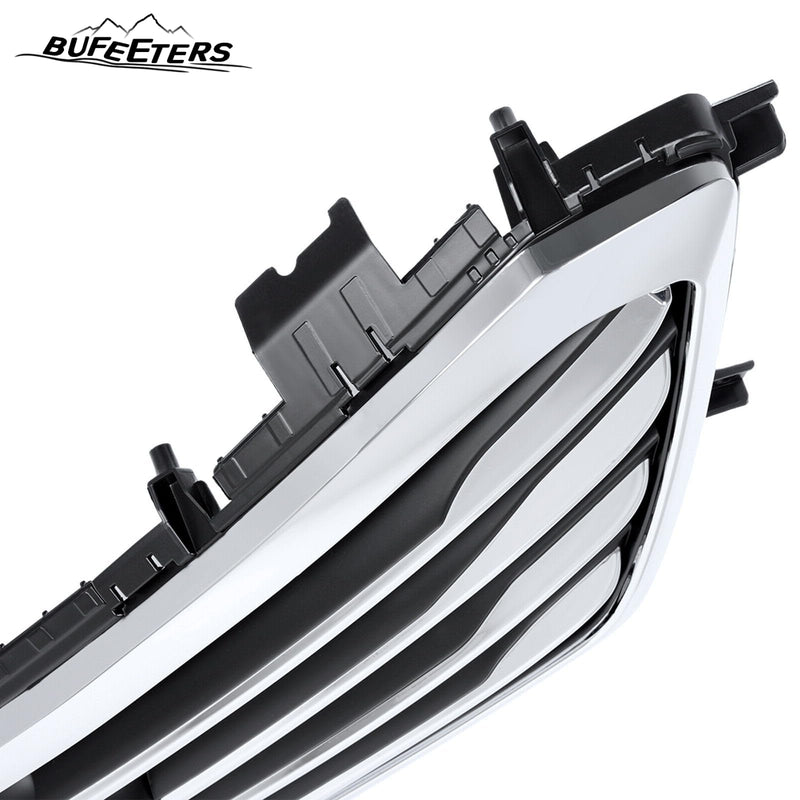 BUFEETERS    Front Bumper Upper Grille Fit For 2015 2016 2017 Hyundai Sonata,Factory Style,Chrome&Black