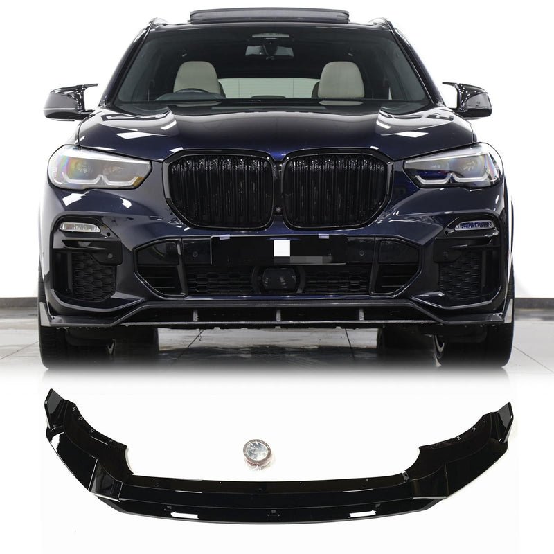 BUFEETERS Front Bumper Spoiler Splitter Lip Kit Fit For 2019 2020 2021 2022 2023 BMW X5 G05,Gloss Black