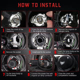 BUFEETERS   Projector Headlights Headlamps With Grille Fit For 2007 2008 2009 2010 2011 2012 2013 2014 2015 Toyota FJ Cruiser