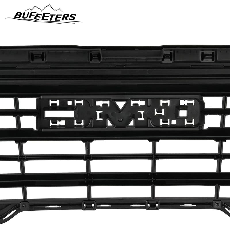 BUFEETERS  Front Bumper Upper Grille Grill Fit For 2022 2023 GMC Terrain,Denali Style,Gloss Black