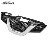 BUFEETERS Front Bumper Upper Grille Fit For 2014 2015 2016 Nissan Rogue,Honeycomb Style,Chrome&Black